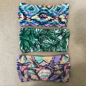 (3) WET SEAL bandeaus S